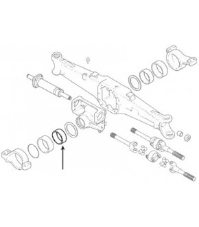 2016-ON113 Tulejka zawieszenia osi 115x125x44mm Case, 053956R1, 090000951,700538A1