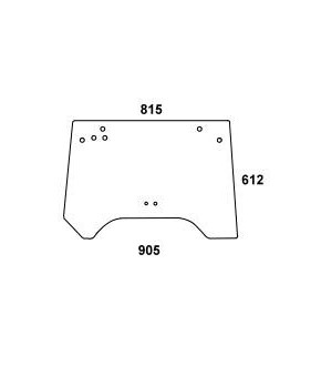 1020-KA34 Szyba tylna zielona John Deere,ER047753
