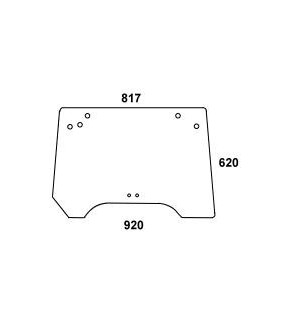 1020-KA35 Szyba tylna zielona John Deere,ER047939