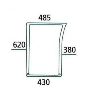 1020-KA61 Szyba przednia dolna prawa John Deere ,R96195
